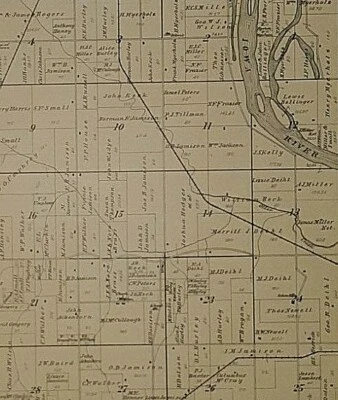 Mapa Plat 1900 ~ NEWPORT - MORNING SUN Twps., LOUISA CO., IOWA ~ Envío y devolución gratuitos Foto 1 de 4