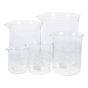 5 Pcs High Temperature Resistant Beaker Transparent Glass Liquid Measuring Cups - Picture 1 of 12