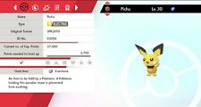 Pichu de evento brillante para Pokémon espada y escudo 