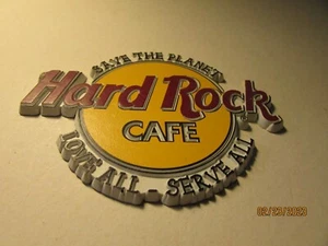 HARD ROCK CAFE RUBBER REFRIGERATOR FRIDGE MAGNET SOUVENIR SAVE THE PLANET - Picture 1 of 4