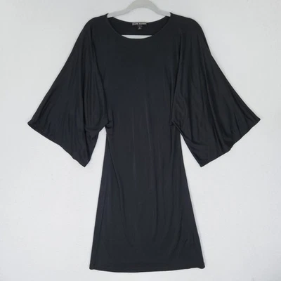 Ralph Lauren Black Label Dress Womens Small Black Silk Blend Kimono Sleeve - Image 1 of 4