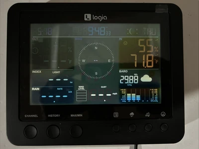 Logia Weather Station Monitoring Display LOWSC710B Screen Only w/ Power Cord - Image 1 of 4