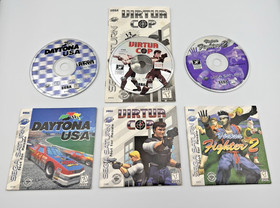 Lot of 3 Sega Saturn Virtua Cop, Daytona USA, Virtua Fighter 2 - Not For Resale