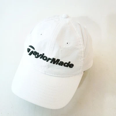 Gorra de golf TaylorMade blanca con logotipo negro - espalda ajustable Foto 1 de 4