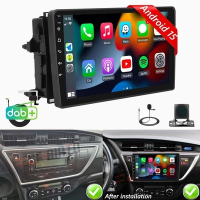CFRIATO DAB+ Für Toyota AURIS 2013-2016 Autoradio Android 15 Apple Carplay GPS NAVI WIFI
