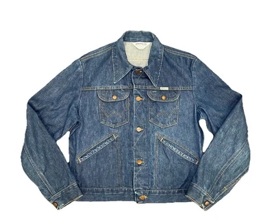 Chaqueta Denim Vintage Años 70 Wrangler (44) Sin Falla Conjunto Sanfor EE. UU. - Para Hombre Mediana Foto 1 de 4