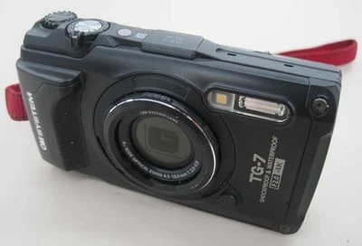 Überholtes OM SYSTEM Tough TG-7 wasserdichtes Digitalkamera-Gehäuse - Black... - Bild 1 von 4