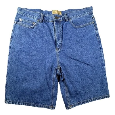 American Rag Shorts Mens 34 Chino Denim Blue Cotton 5 Pocket NEW - Image 1 of 4