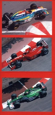 3x PHOTO cm 13x19 Eddie Irvine JORDAN FERRARI JAGUAR F1 MONACO GP 1995-1999-2000 - Immagine 1 di 2