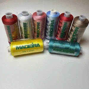 MADEIRA Polyneon #40 Polyester Embroidery Thread 1000 Various Colors  NEW 8 Lot - Picture 1 of 14