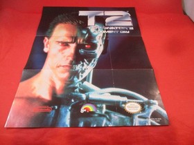 T2: Judgment Day Terminator 2 Nintendo NES Foldable LJN Promo Poster Insert ONLY