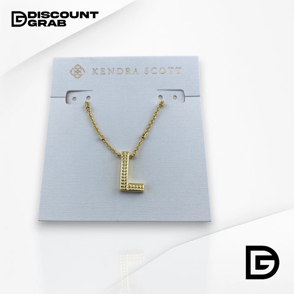 Kendra Scott Letter L Pendant Necklace – Gold (BRAND NEW) - Image 1 of 4