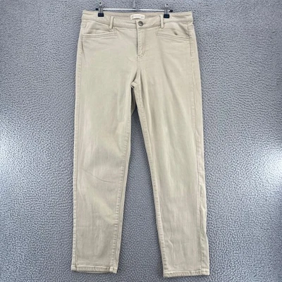 J Jill Jeans Womens 10 Beige Denim Slim Boyfriend Straight Leg Stretch Casual - Image 1 of 4