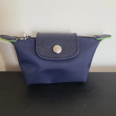 Estuche Monedero Longchamp Le Pliage Azul Lona Reciclada Cremallera  Foto 1 de 4