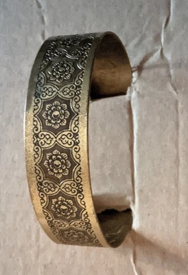 Armreif Fein Verziert Goldfarben Armband Alt Vintage  - Bild 1 von 3