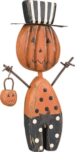 Jack Decorative Chunky Sitter Great for Halloween and Fall Decoration - Picture 1 of 11