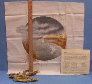 Kit de agujas Cathy gansos volando sobre el agua artesanía bordado 17" x 17" - Imagen 1 de 2