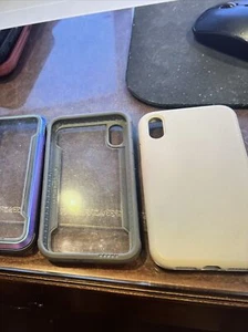 3 iPhone XR 10 R Used Phone Cases Ridged EUC FREE SHIPPING - Picture 1 of 12