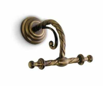 Accessori bagno porta accappatoio Edera ottone bronzo rame oro nero bianco opaco - Immagine 1 di 2