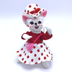 Annalee 2020 Sweetheart Girl Mouse with Purse 6" Valentine Doll Polka Dot EUC