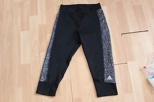 NWT WOMENS ADIDAS SZ S CAPRI BLACK LEGGINGS - Picture 1 of 4