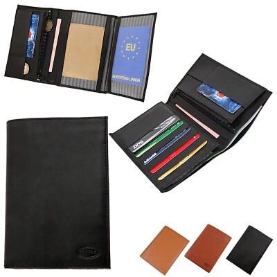 BRANCO LEDERWAREN Portafoglio uomo Branco in pelle grande portamonete molti scomparti per carte