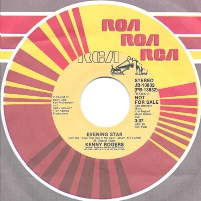 KENNY ROGERS * 45 * Evening Star / Midsummer Nights * 1983 * UNPLAYED ! DJ PROMO - Image 1 of 2