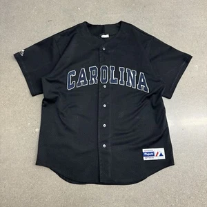 Vintage Majestic Carolina UNC Tar Heels Mesh 80s 90s Baseball Jersey - Picture 1 of 8