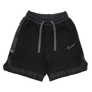 Nike Fleece Sport Shorts With Pockets Drawstring Black Womens Size S W26 CC736 - Picture 1 of 6