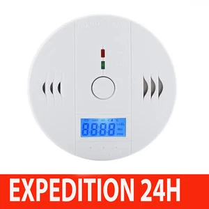 Détecteur Monoxyde de carbone LCD capteur GAZ CO Alarme Portable Sécurité Maison - Zdjęcie 1 z 5