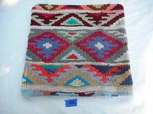 Unique  Kilim Pillow Cover 16x16" Case from Kilim Rug Hidden Zipper Amazing Work - Picture 1 of 8