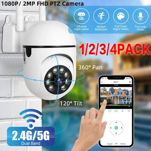 4PCS 5G WiFi Camara De Seguridad 360 Con Audio Microfono Para Casa y Exterior HD - Picture 1 of 16