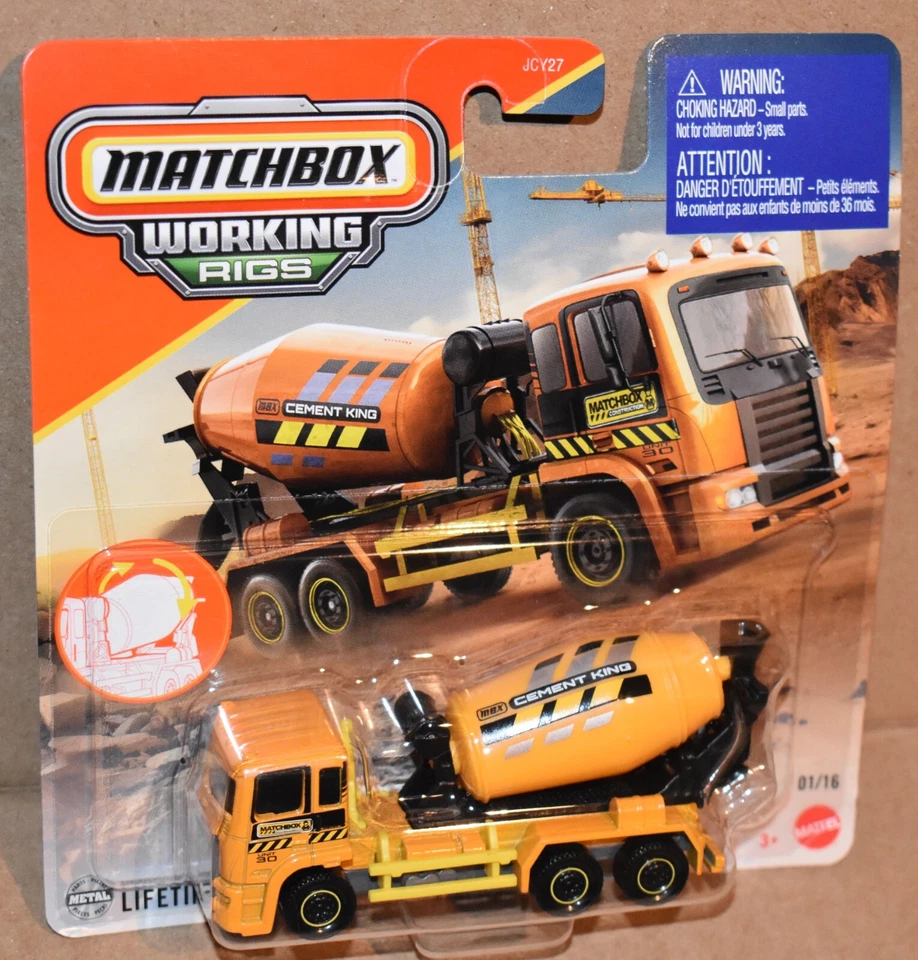 MATCHBOX 2025 WORKING RIGS 01/16 - CEMENT KING HD YELLOW