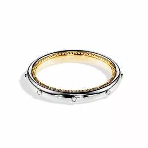 Diamond Wedding Eternity Band 0.15 Ct Lab Created Round Cut 14k Multi Tone Gold - Picture 1 of 7