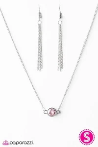 Paparazzi “Diamonds Speak Louder Than Words” Pink Necklace and Earrings - Picture 1 of 2