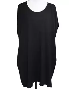 Aritzia Wilfred Free Dress Medium Black Rayon Jersey Short Sleeve Popover Shift - Picture 1 of 6