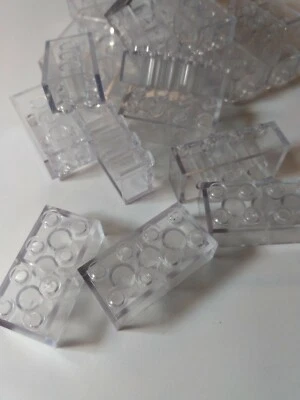 Nuevo Ladrillo Trans Clear 2x4 #3001 —20 Piezas—Personalizado y Compatible Foto 1 de 2