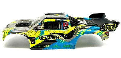 Arrma Vorteks 4x4 223s - Body Shell (Teal Yellow painted clipless) ARA4305V4 - Image 1 of 4