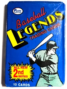 1989 Pacific Baseball Legends Trading Cards 2nd Series Wax Pack (10 Cards) - Picture 1 of 2