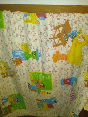 Vintage Sesame Street Custom Handmade Sewn Kids Comforter Blanket - Queen 64x88 - Image 1 of 2