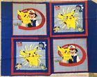 Vintage Nintendo Pokemon For Springs Industries Cotton Fabric Panel 33" x 45"