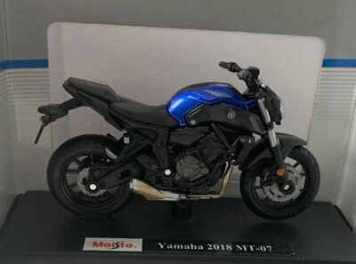 Yamaha MT-07 2018 in blue / black, 1:18 scale motorbike model from Maisto, 18855 - Image 1 of 3