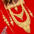 Indian Gold Plated Bollywood Wedding Ethnic Long Necklace Earrings Jewelry Set