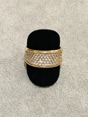 925/ Silber Ring, Damen simulierter Diamant in Rose Vergoldet Gr. 63 - Bild 1 von 3