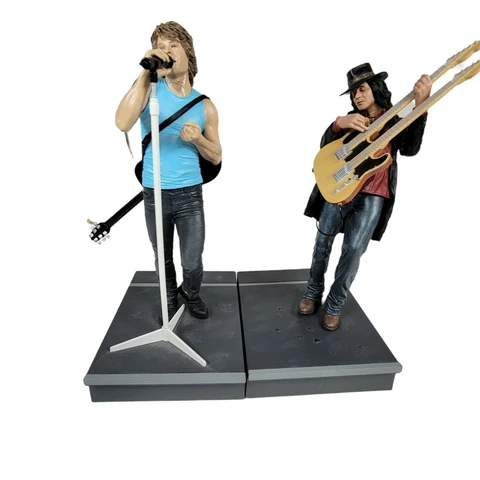 2007 McFarlane Jon Bon Jovi and Richie Sambora Action Figure 2 Toy Set Rock Band Cover