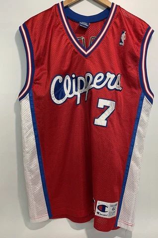 Champion Lamar Odom Los Angeles Clippers LA Vintage Jersey Size 44 Red NBA Retro Cover