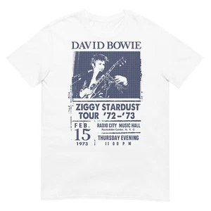 David Bowie Grey Radio City T-Shirt - Classic Fit Crew Neck Cotton Tee - Picture 1 of 12