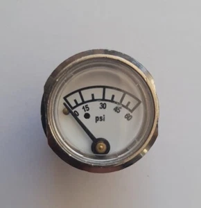 23mm pressure gauge/indicator, 0-60 psi, 1/8" NPT centre back connection - Picture 1 of 4