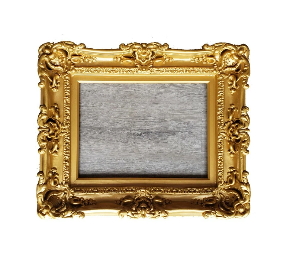 12x16 Matte Gold Picture Frame Ornate Baroque Picture Frame Art Print Poster - Image 1 of 4
