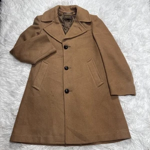 Vintage 90s Pendleton Wool Tweed Long Brown OverCoat Trench Women’s Small - Med? - Picture 1 of 14